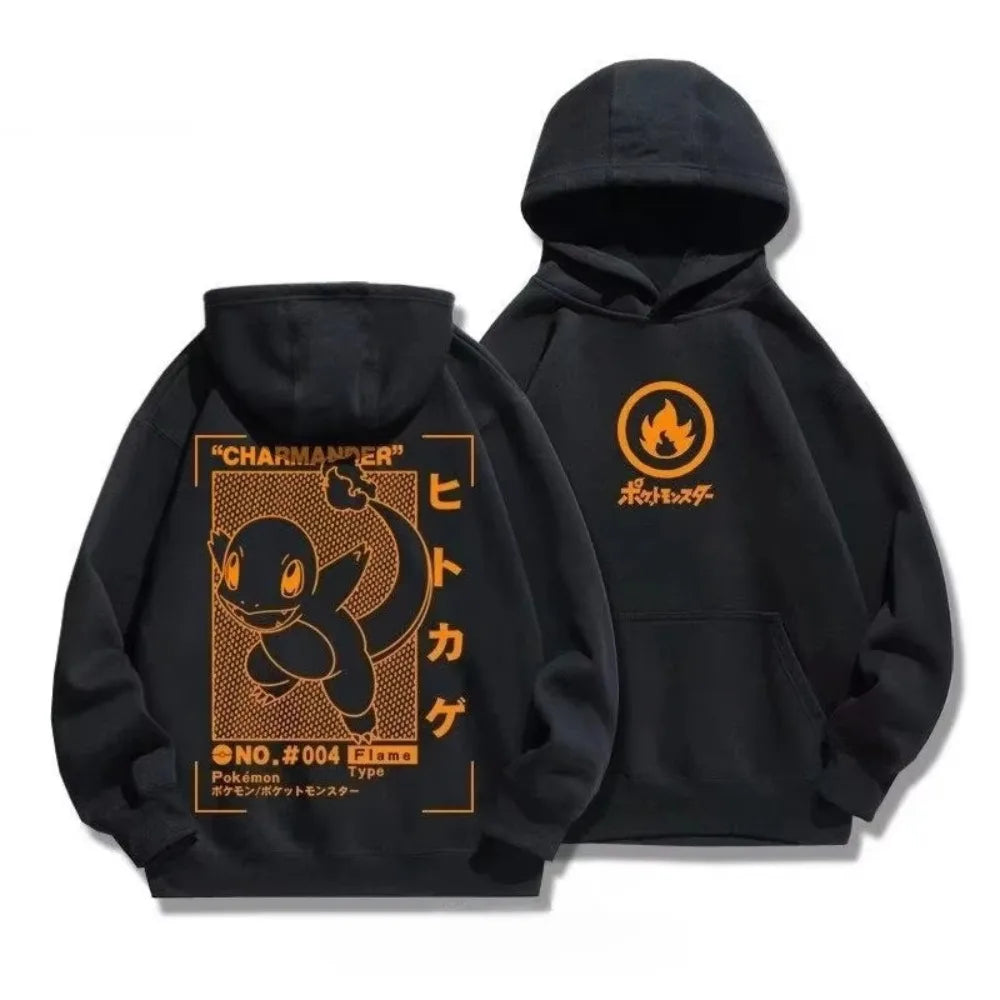 MINISO New Gengar Anime Pikachu Snorlax Print Men's and Women's Autumn Winter Hoody Sweaters Comfortable Breathable and Soft